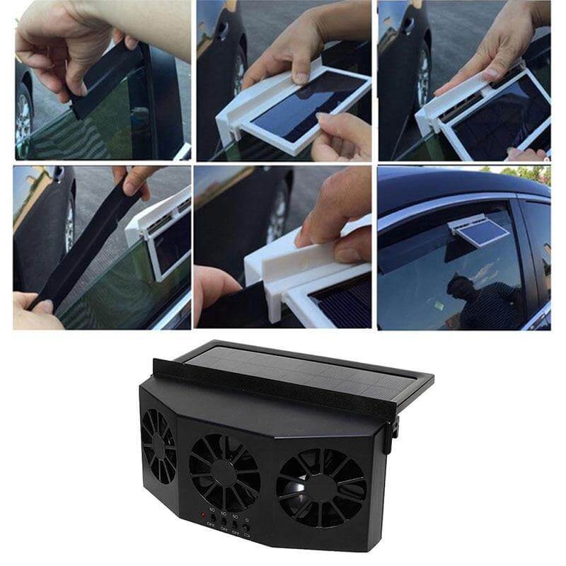 Zonne-energie Auto Ventilator Voor Efficiënte Luchtcirculatie 3