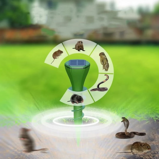 Zonne-energie Mollenverjager met Drie Trillingsmodi voor Tuin 4
