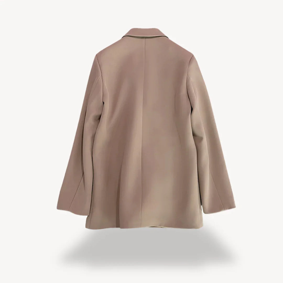 Zwarte Blazer Dames Met Dubbele Rij Knopen Voor Professionele en Formele Gelegenheden 2