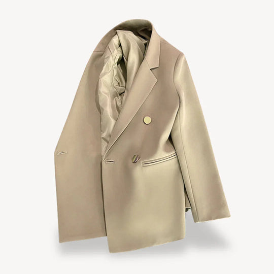 Zwarte Blazer Dames Met Dubbele Rij Knopen Voor Professionele en Formele Gelegenheden 5