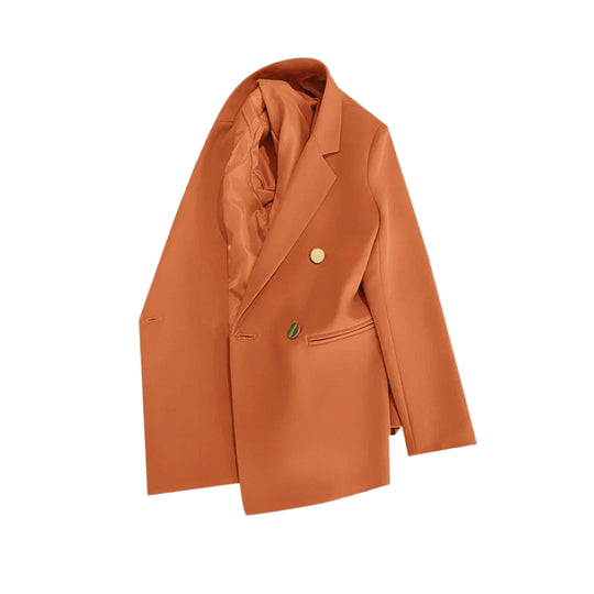 Zwarte Blazer Dames Met Dubbele Rij Knopen Voor Professionele en Formele Gelegenheden 6