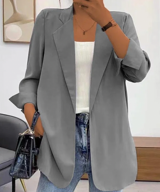 Zwarte Blazer Dames Moderne Stijl voor Casual en Formele Gelegenheden 1