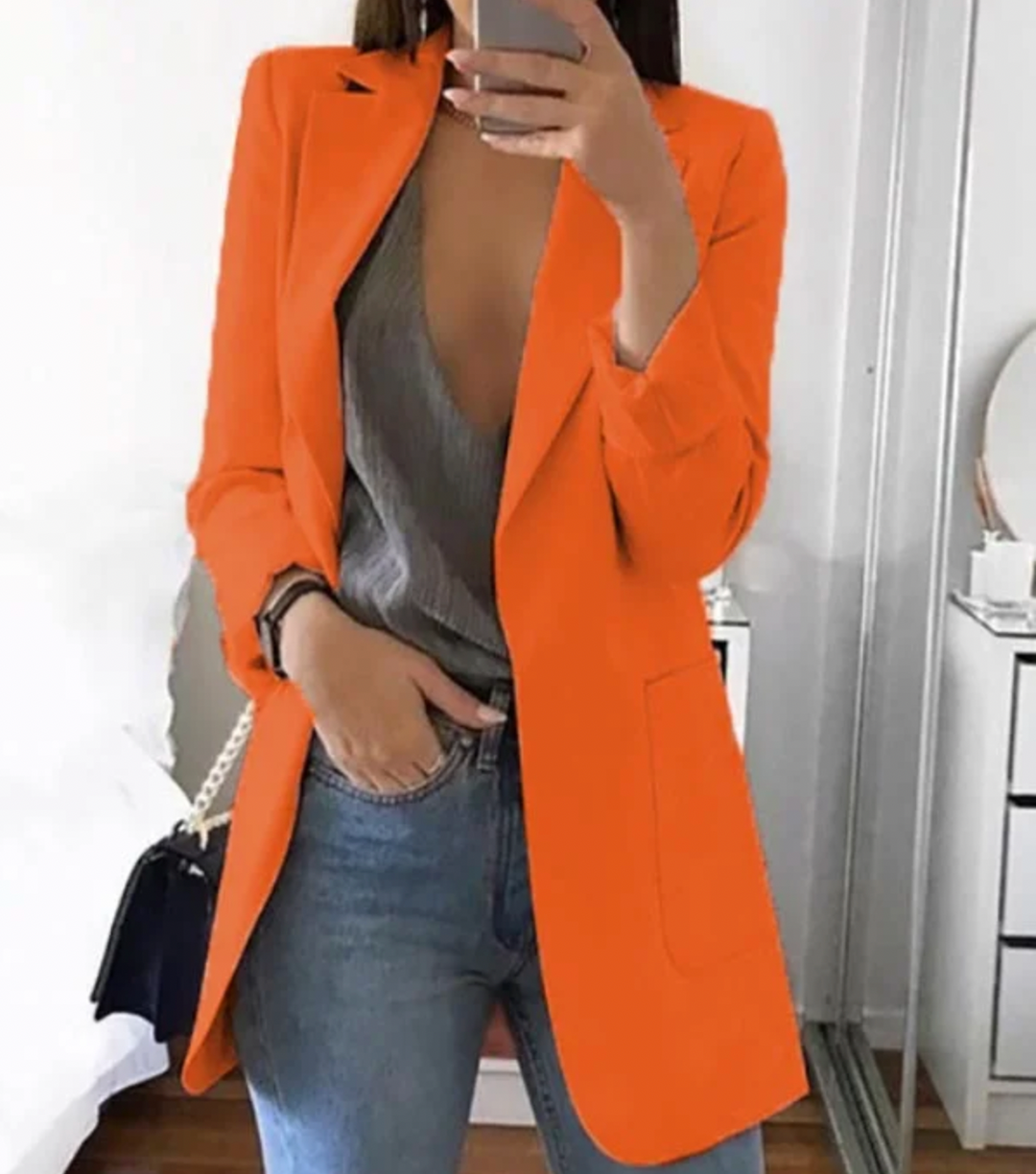 Zwarte Blazer Dames Moderne Stijl voor Casual en Formele Gelegenheden 2