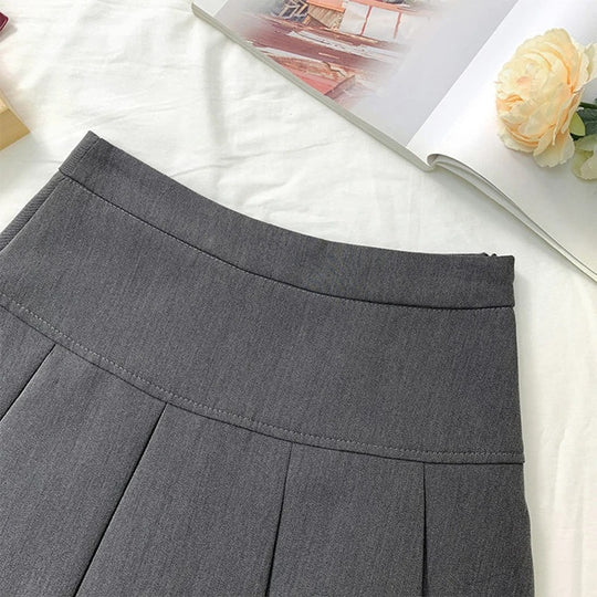 Vrouwen Geplooid Hoge Taille Minirok