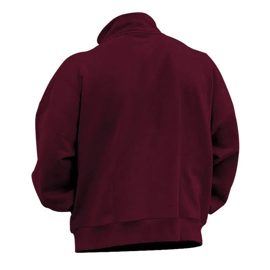 Heren Sweatshirt met halve rits met staande kraag
