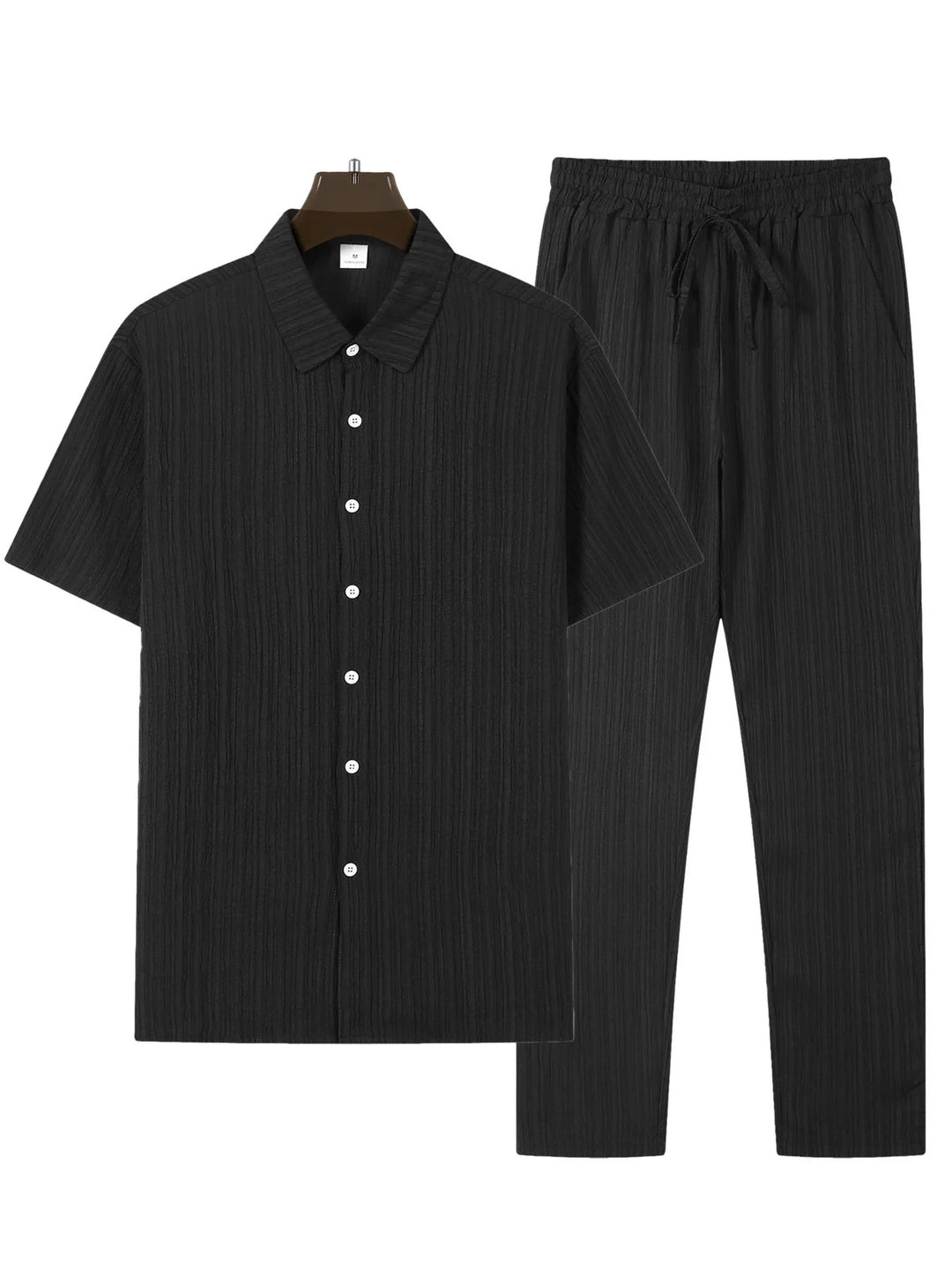 Heren gestreept overhemd en broek set
