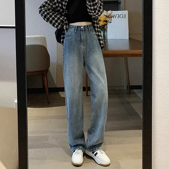 Vintage wijde jeans voor dames