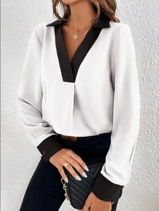 Kantoorblouse met lange mouwen voor dames
