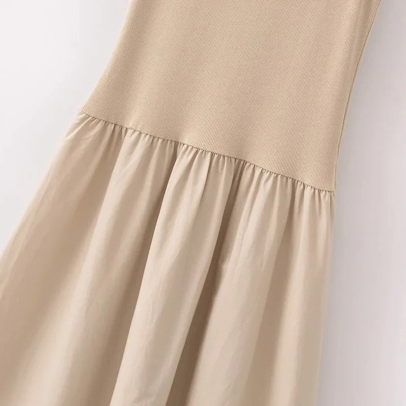 Dames mouwloze elegante maxi jurk
