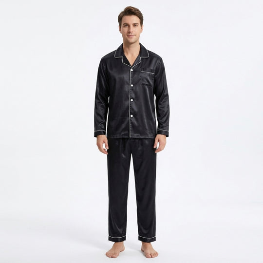 Heren Pyjama Luxe Stijlvol Klassiek Design