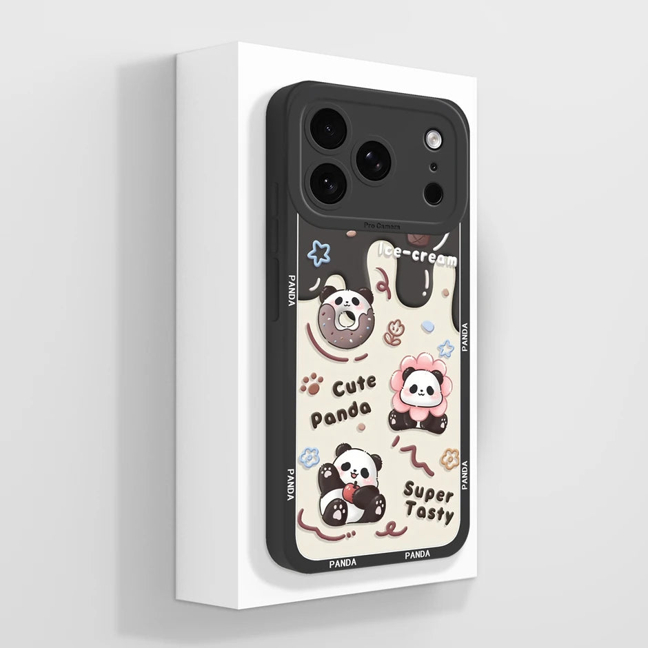 iPhone 17 Pro Max Telefoonhoesje Cartoon Panda Design 9