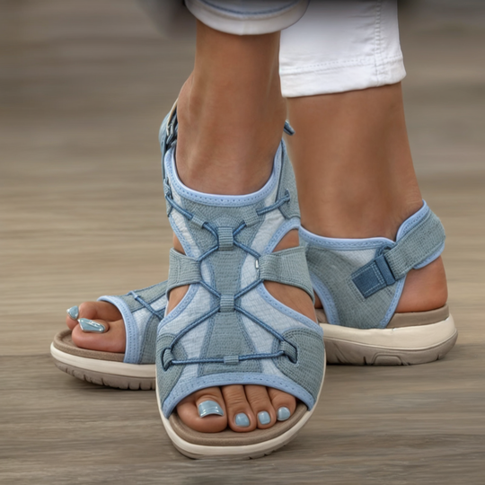 Ronde open teen sandalen