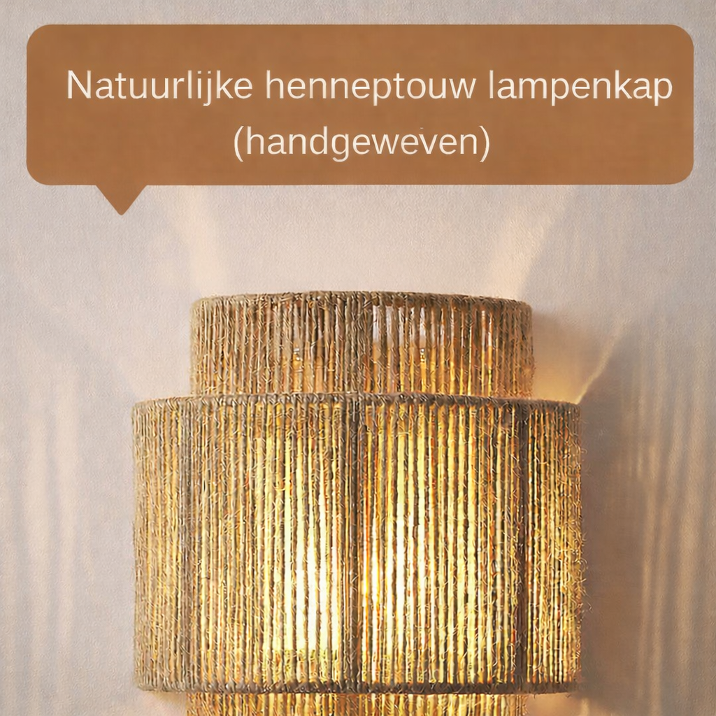 Wandlamp Bohemian Vintage Rotan