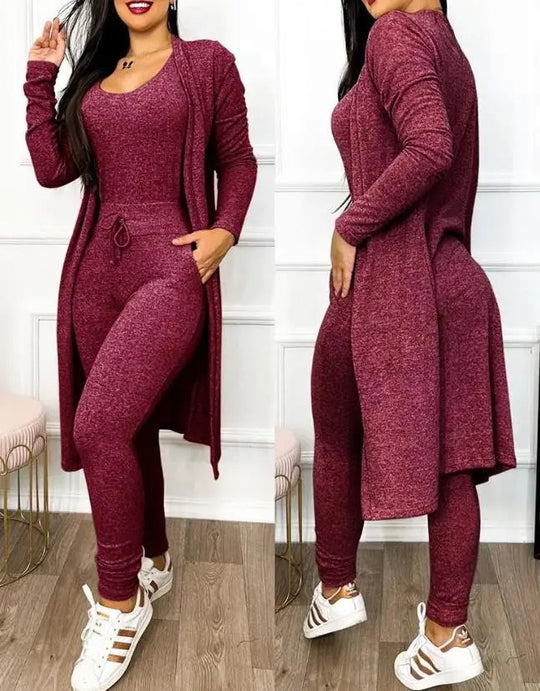 Jumpsuit en jasset met zak en trekkoord