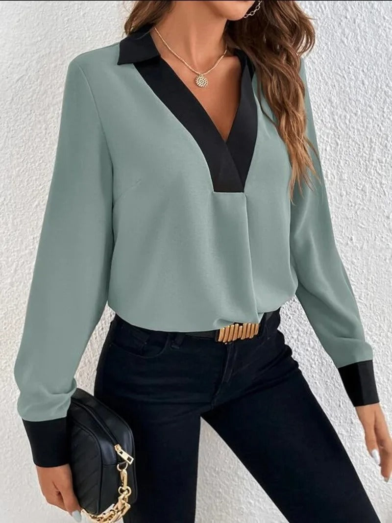 Kantoorblouse met lange mouwen voor dames