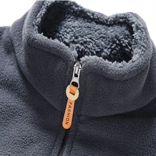 Heren fleece gevoerde jas met rits