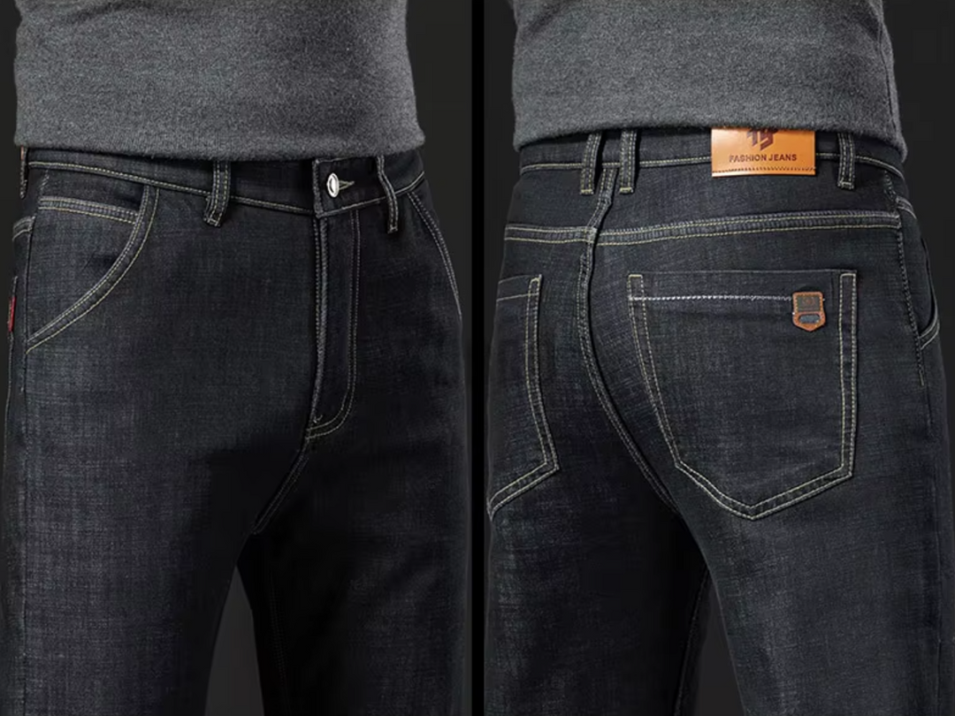 Rechte Herenbroek in Lamsleer Denimstijl