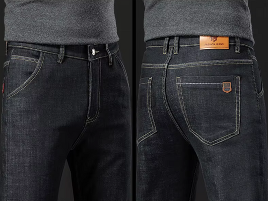 Rechte Herenbroek in Lamsleer Denimstijl