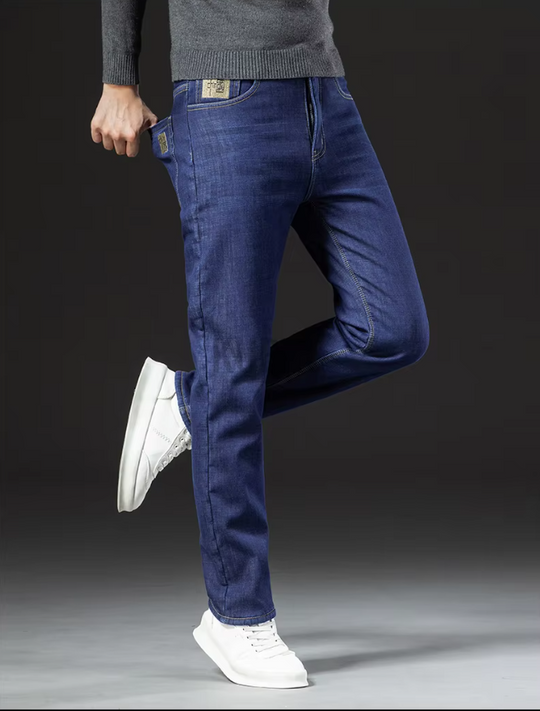 Rechte Herenbroek in Lamsleer Denimstijl