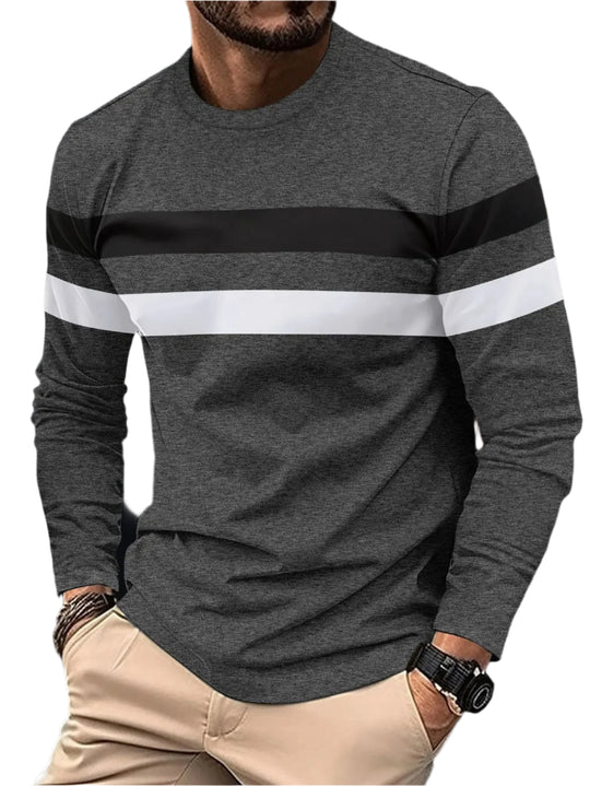 Heren Splice T-shirt met lange mouwen