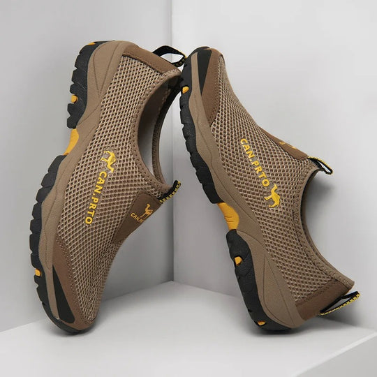 Heren mesh slip-on sneakers