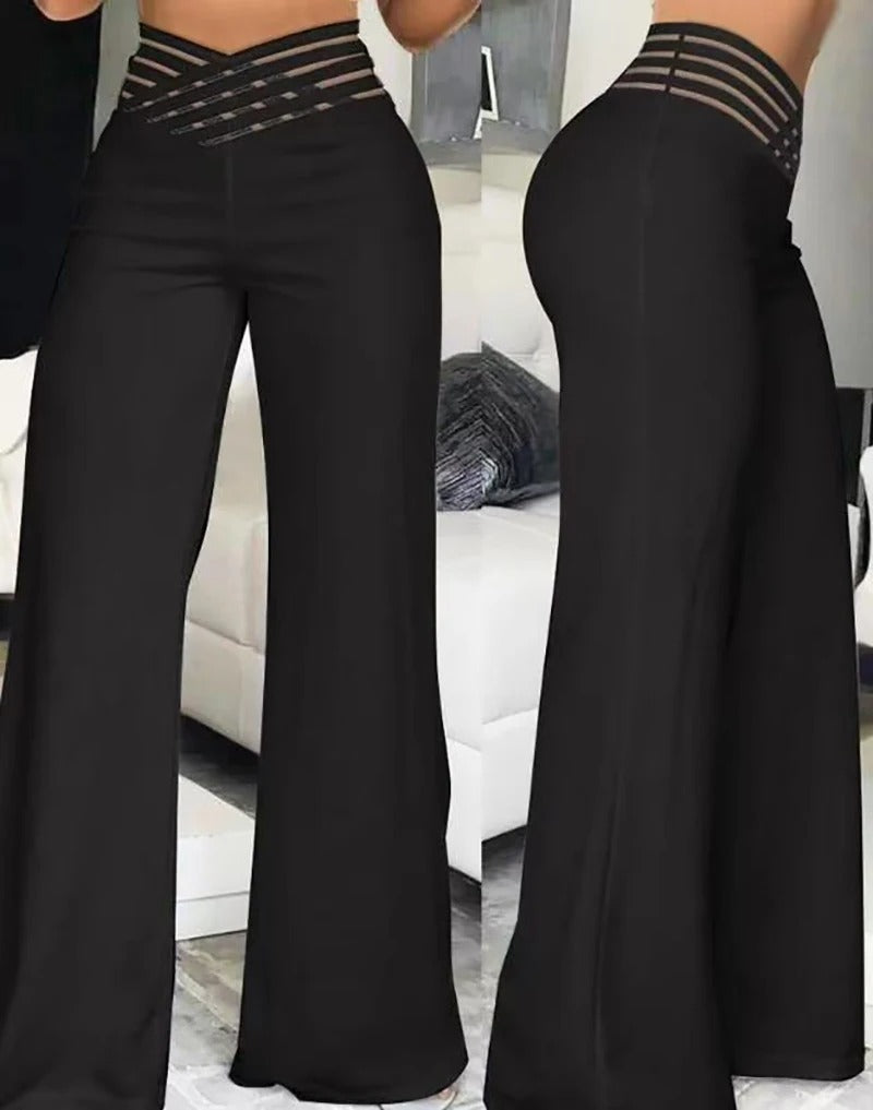 Uitlopende broek met hoge taille voor dames