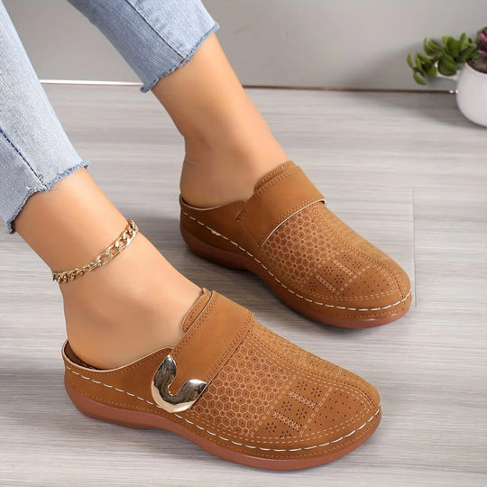 Vrouwen Slip-On Wedge Platform Sandalen