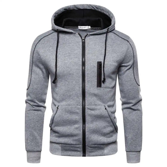 Pullover met capuchon en rits voor heren
