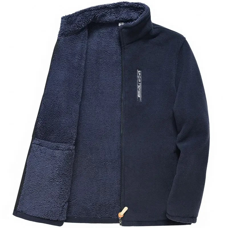 Heren fleece gevoerde jas met rits