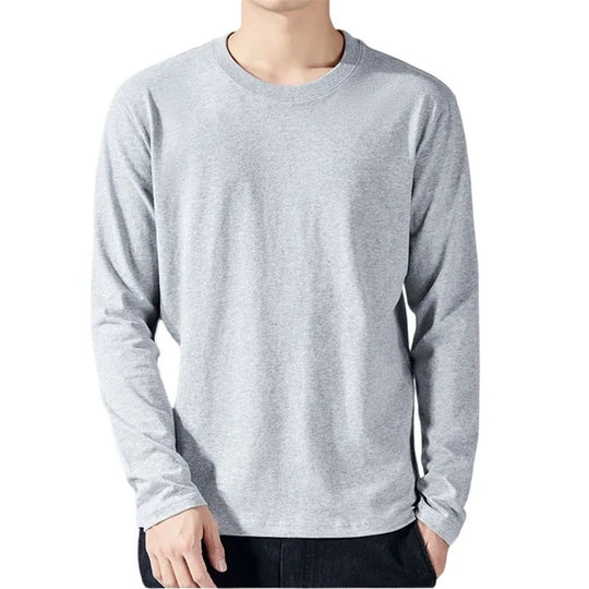Katoenen heren-T-shirt met lange mouwen