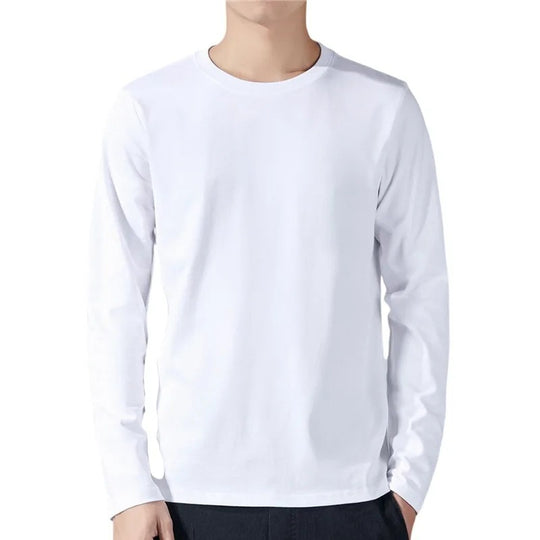 Katoenen heren-T-shirt met lange mouwen