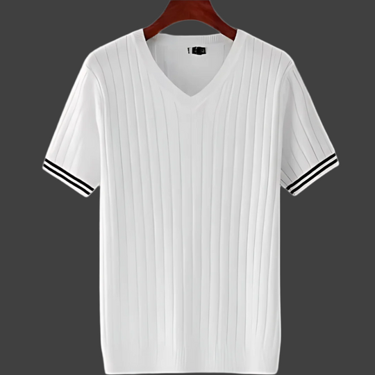 Slim Fit V-hals T-shirt voor heren