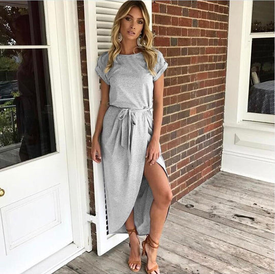 Maxi jurk met korte mouwen Belleza