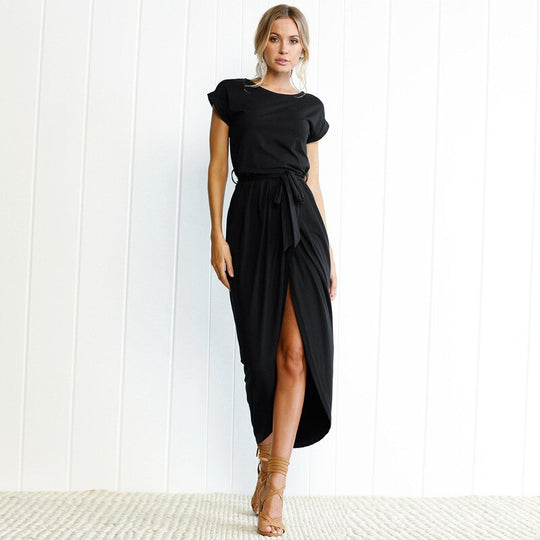 Maxi jurk met korte mouwen Belleza