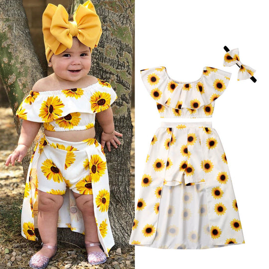 Zonnebloemenoutfit voor kinderen Belleza