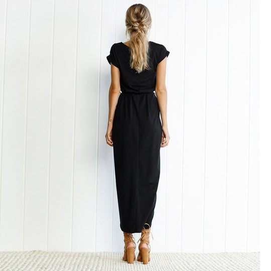 Maxi jurk met korte mouwen Belleza