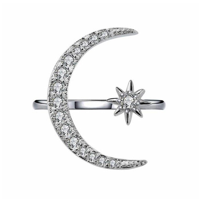 Halve maan ster ring Belleza