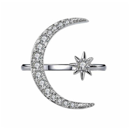 Halve maan ster ring Belleza