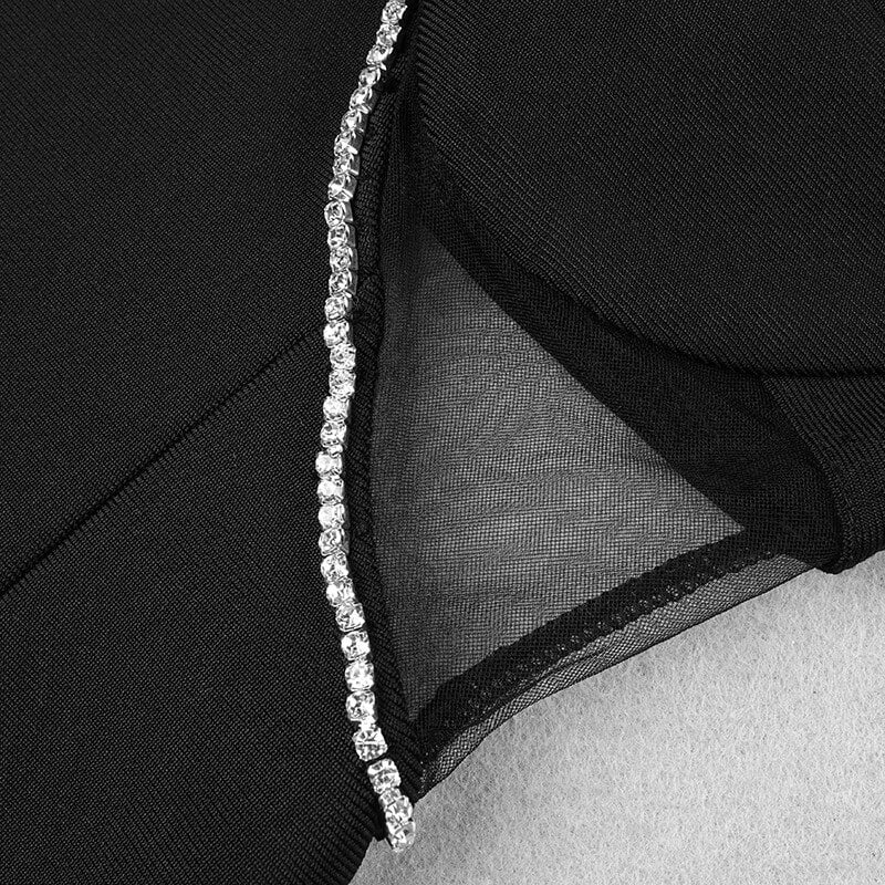 Strass Strap Mini Jurk