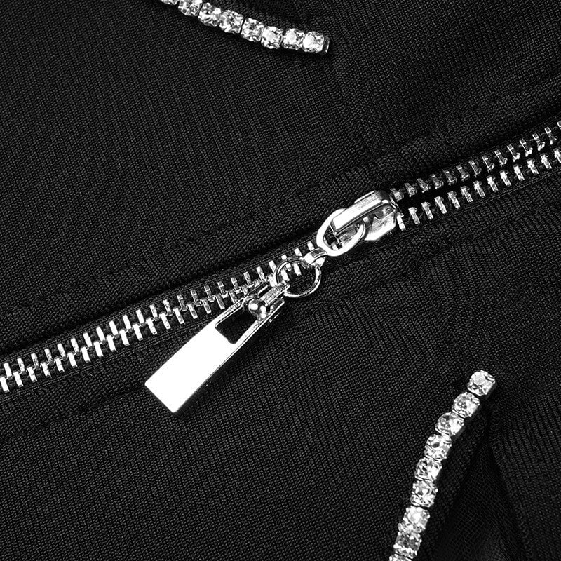 Strass Strap Mini Jurk