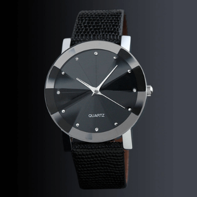 Quartz Heren Leder Horloge Belleza
