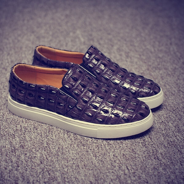 Leren Crocodile Loafers Belleza