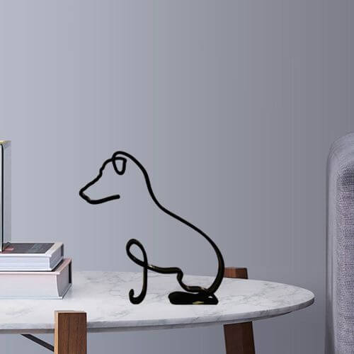 Minimalistische Hond Kunst Sculptuur Belleza