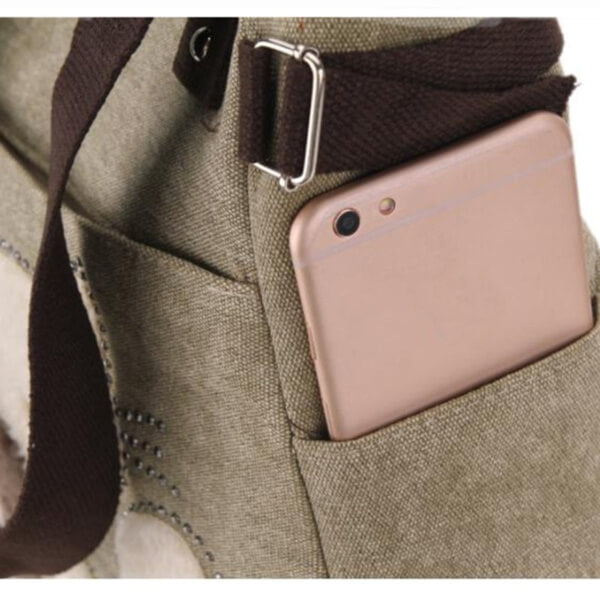 Kat Geborduurde Canvas Tas Belleza