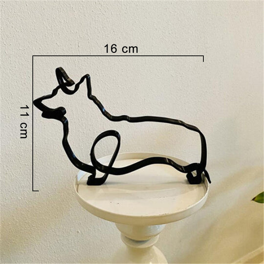 Minimalistische Hond Kunst Sculptuur Belleza