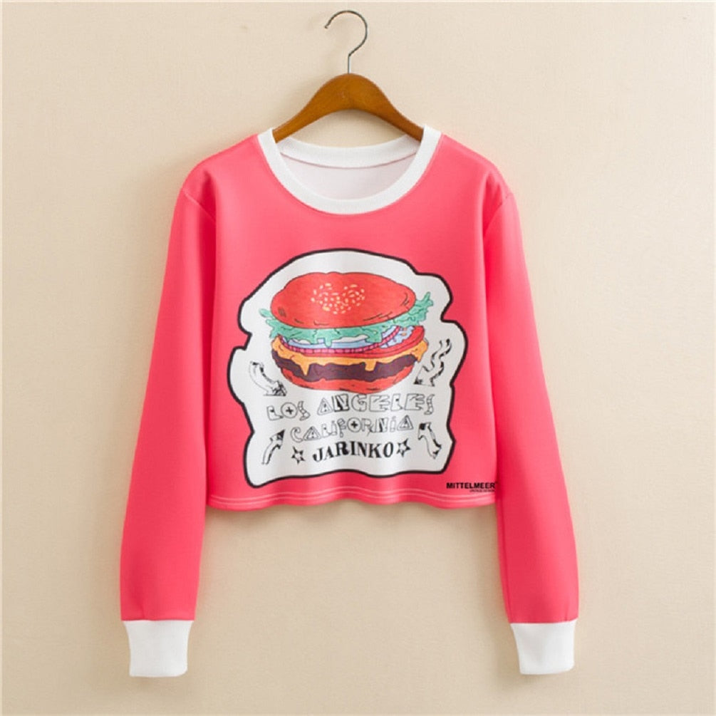 Bijgesneden sweatshirt met print Belleza