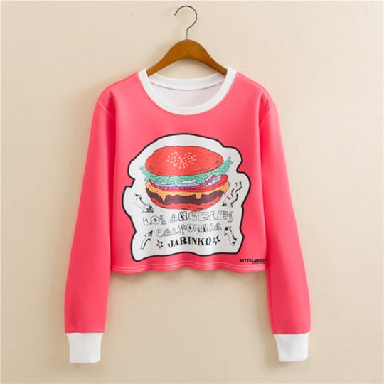 Bijgesneden sweatshirt met print Belleza