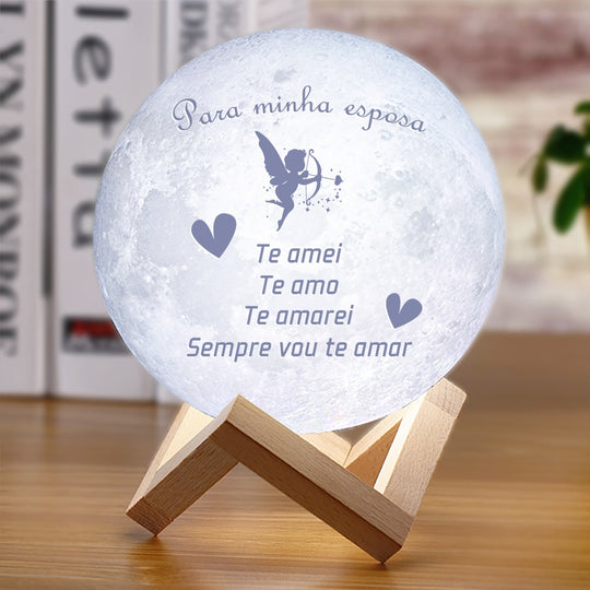 3D Maanlamp met tekst Belleza