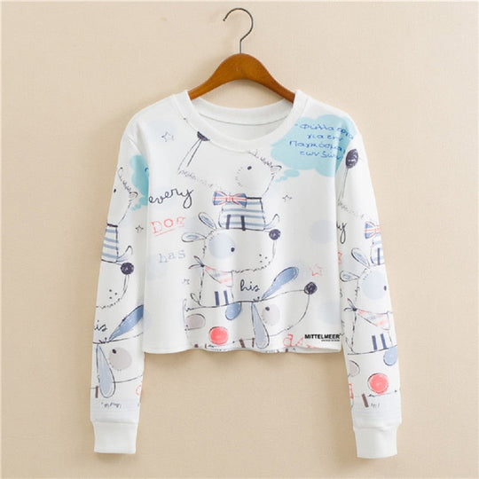 Bijgesneden sweatshirt met print Belleza