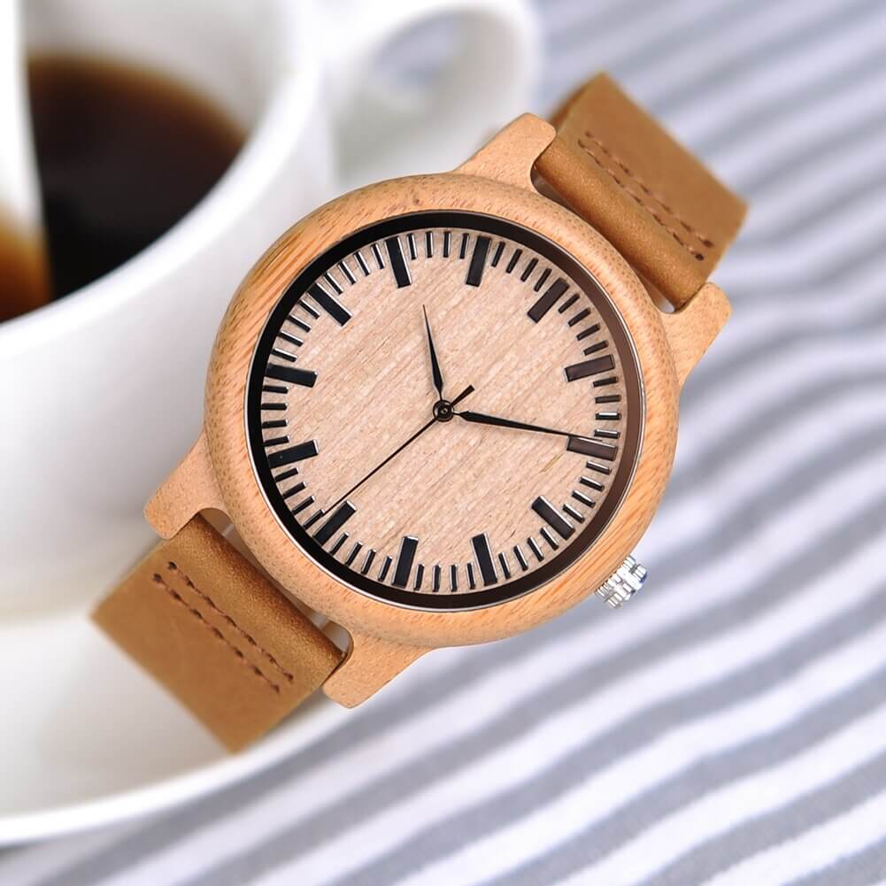 Houten horloge Belleza